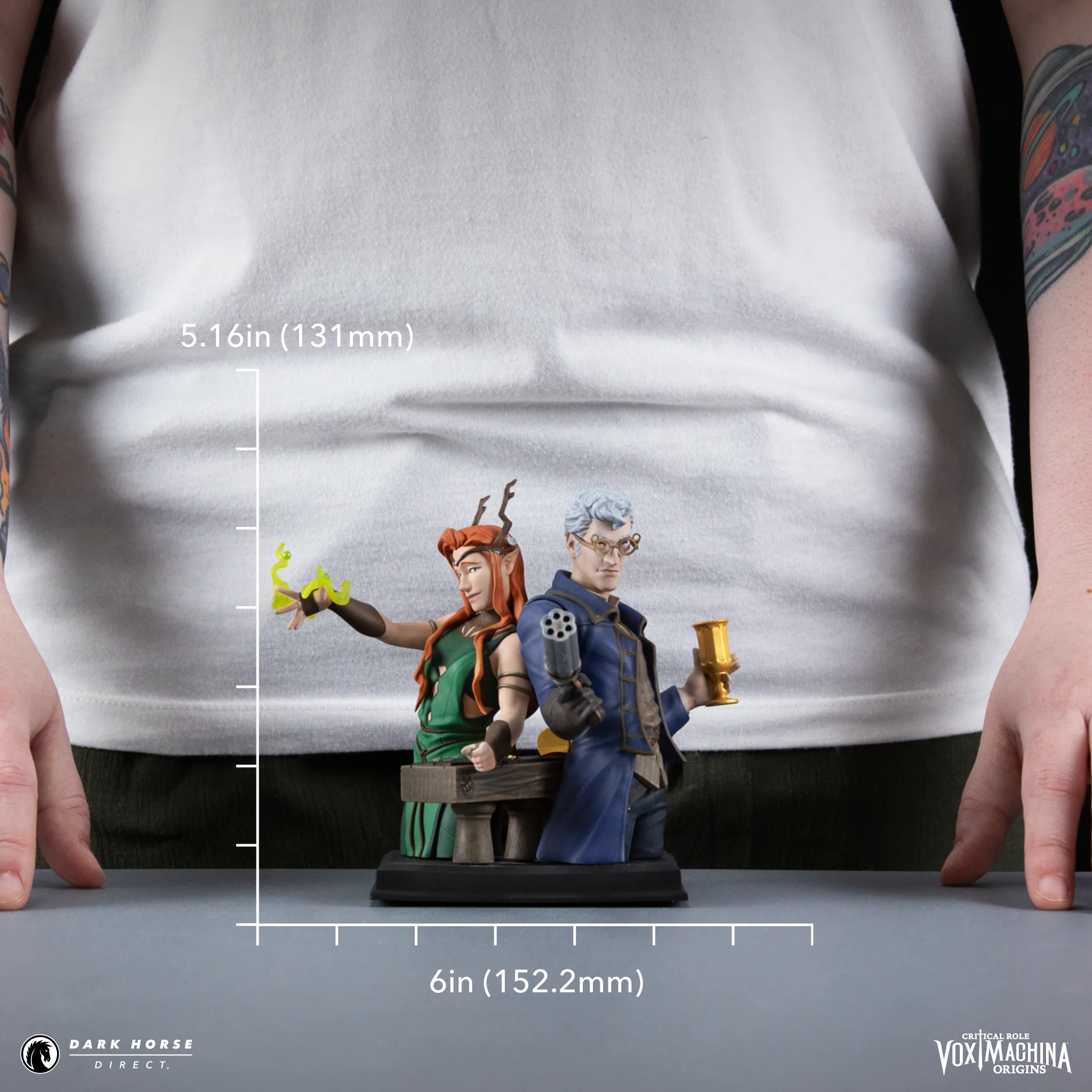 Vox Machina Origins - Keyleth and Percival Fredrickstein von Musel Klossowski de Rolo III Bust - Image 2